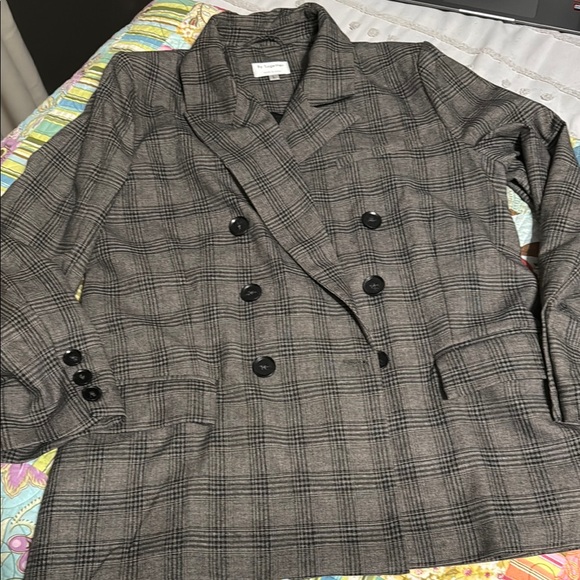 Plaid Double-Breasted Women's Jacket‎ - Picture 1 of 4